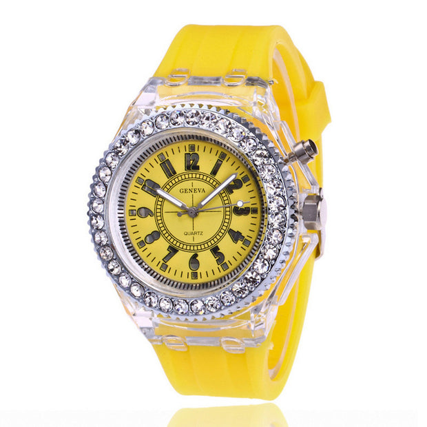 LED Luminous Watches Geneva Women Quartz Watch