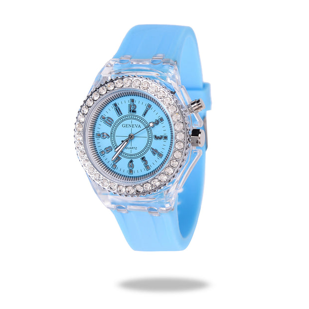 LED Luminous Watches Geneva Women Quartz Watch