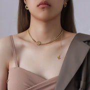 The Letter M Word Multiply Wears Necklace Female Collarbone Chain