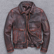 Thick leather Casual Make old leather jacket