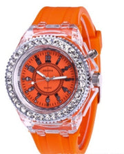 LED Luminous Watches Geneva Women Quartz Watch