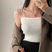 Inner Wear Outer Wear Knitted Vest Top For Women