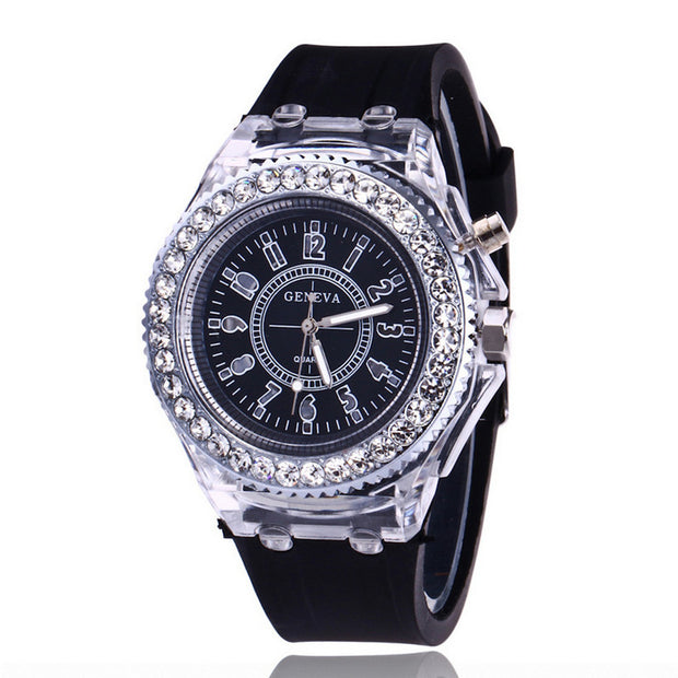 LED Luminous Watches Geneva Women Quartz Watch