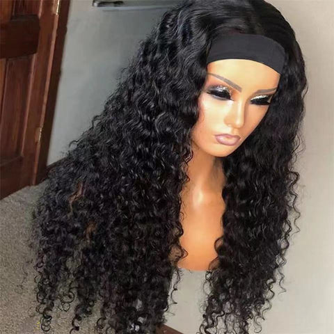 Turban Wig European Beauty Long Curly Hair Corn Perm