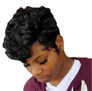 European Beauty Fashion Short Straight Hair Set